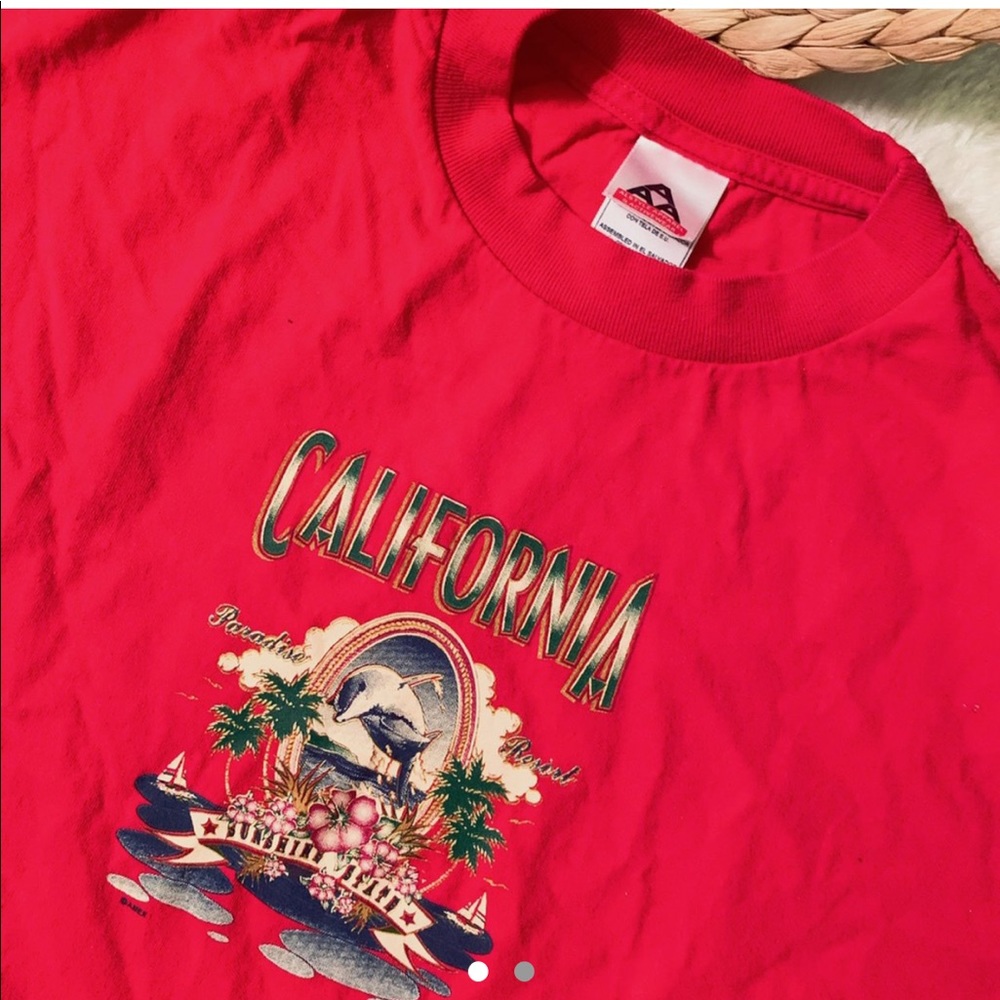[2 for $15] Red California vintage tee